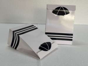 Boîte en papier kraft biodégradable écologique noir et blanc résistante à la graisse pour l'emballage de gâteaux de boulangerie, impression personnalisée, pain, sandwich, friandises - Product Image 3