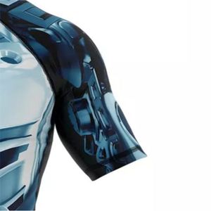 Chemise de compression imprimée avec logo personnalisé pour hommes vente en gros de MMA Rash Guard sublimé BJJ Gear anti-UV UPF50 lavé - Product Image 3
