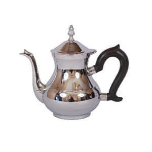 กาต้มน้ำกาน้ำชาตกแต่งโต๊ะทองเหลืองพร้อมดีไซน์แกะสลักสวยงามหม้อกาแฟโลหะทำจากอินเดีย - Product Image 1