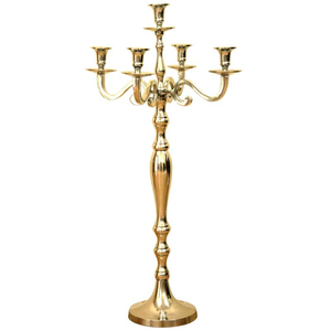 Latest Aluminum Gold Plated Latest Arrival <b>Candelabra</b> Floor Centerpiece 5 Arms for Decoration Tall Wedding <b>Candelabra</b> New Design - Product Image 1