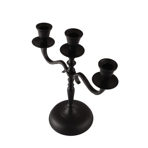 Candélabre à 5 bras en métal argenté de conception étrangère pour la fête de mariage en forme personnalisée de taille normale Pure Meta - Product Image 3