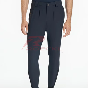Culottes d'équitation pour hommes en gros de haute qualité, extensible dans les quatre sens, matériau respirant et doux au toucher, ceinture sécurisée, équestre élégant - Product Image 1