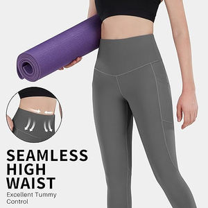 Leggings compressifs sans couture pour femmes, tissu extensible sculptant, respirant, écologique, confort, soutien taille haute, anti-squat - Product Image 2