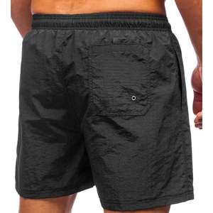 Gran oferta, pantalones cortos de playa elásticos para nadar de secado rápido personalizados, pantalones cortos de malla de cintura alta con cierre de cordón impreso para hombres, estilo, servicio OEM - Product Image 2