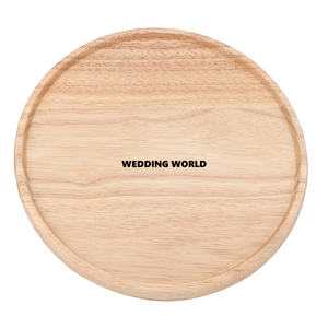 Assiette en bois en métal Forme ronde Fantaisie Designer Ustensiles de cuisine faits à la main Home Ware Assiette en bois en gros - Product Image 2