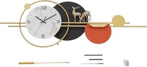 นาฬิกาแขวนผนังตกแต่งพิเศษขนาด40.3นิ้วนาฬิกาแขวนผนังขนาดใหญ่สไตล์นอร์ดิกสำหรับห้องนั่งเล่นตกแต่งใช้แบตเตอรี่เงียบ - Product Image 2