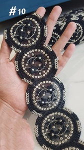 Rubans et lacets brodés à la machine sur mesure dans divers designs et couleurs pour robes de mariée dans un travail de coupe magnifique - Product Image 2