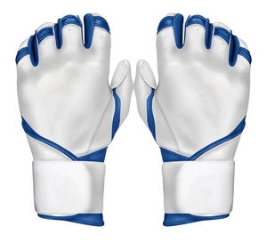 Gants de frappeur de baseball/softball pour adultes avec logo personnalisé, manchette longue, fermeture à sangle en polyester, ambidextres, séchage rapide, ODM OEM - Product Image 4