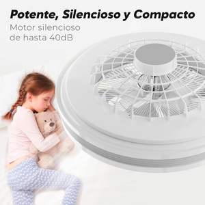 Ventilador de Techo LED Moderno con Luz RGB+CCT, Motor de CC de 36 W, Ajustable de 3000 K a 6500 K, 2800 LM, Control Remoto para Velocidad del Viento de 60 W - Product Image 4