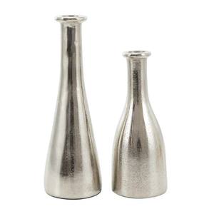 <b>Silver</b> Aluminum Metal Candle Holder with Varying Decorative Candle Stand <b>Candlestick</b> Holders for Home Decor - Product Image 2