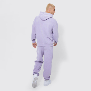 Survêtement de sport pour homme grande taille avec logo personnalisé, manches longues, 100% coton molletonné, séchage rapide, taille élastique, respirant, léger - Product Image 2