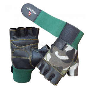 ถุงมือยกน้ำหนักในยิมฟิตเนสออกกำลังกายเทรนนิ่ง,ถุงมือทำจากหนังเทียมกันลื่นถุงมือยิมสำหรับทุกเพศ - Product Image 2