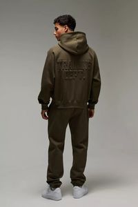 Chándal de entrenamiento activo personalizado de alta calidad para hombre, chándal en relieve, chándal informal transpirable de calidad superior - Product Image 2