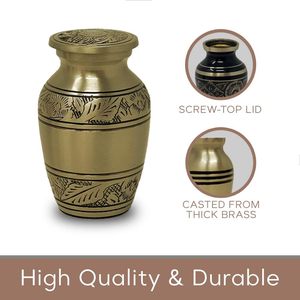 4 urnes différentes pour les cendres Petites urnes Set de 4 avec boîte en velours Fournitures pour urnes en gros - Product Image 4