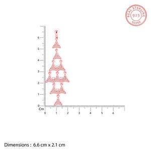 Colgante Baum de oro rosa de moda con cadena de eslabones chapada en oro con diamantes geométricos, collar de joyería Premium para bodas y festivales - Product Image 5