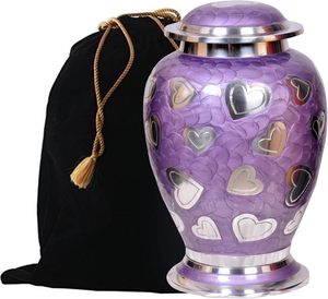 Urna Funeraria de Metal Grande, Moderna y Hecha a Mano para Cenizas Humanas Adultas, Capacidad Personalizable, Urna Decorativa Conmemorativa para Entierro - Product Image 6