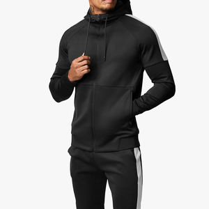 ชุดวอร์ม2ชิ้นสำหรับผู้ชายชุดวอร์มสำหรับวิ่งออกกำลังกายมีฮู้ดแขนยาวกางเกงวิ่งจ๊อกกิ้ง - Product Image 3