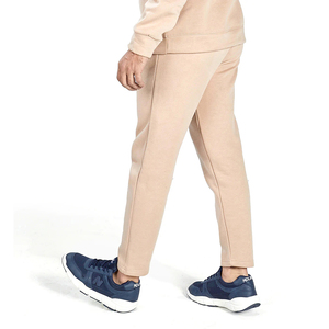 Conjunto de ropa deportiva informal de invierno para hombre, Sudadera con capucha y pantalones de color sólido, chándal de algodón 100%, logotipo ecológico para gimnasio - Product Image 6