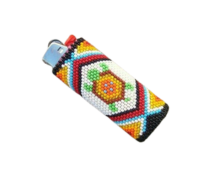 Fleur Patten perles de rocaille briquet couverture Pure conception personnalisée perles de rocaille briquet couverture léger perles de rocaille étui à briquet - Product Image 6