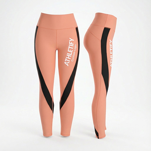 Mallas de Yoga de cintura elástica de etiqueta privada-Mallas de gimnasio y fitness de cintura alta para mujer a granel OEM directo del proveedor - Product Image 1