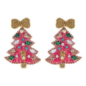 Pendientes de gota colgantes con bordado de cuentas artesanales de árbol de Navidad, joyería elegante y Premium de Hiba Enterprises - Product Image 1