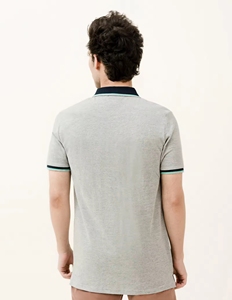 Camisetas Polo Personalizadas con Cuello Personalizado, Camisetas Polo Personalizadas en Negro y Naranja, 220 Gsm, Camiseta con Logotipo Personalizado para Hombre - Product Image 2