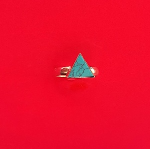 S925 estampado trillón turquesa joyería 925 plata esterlina turquesa piedra anillo ajustable para mujer - Product Image 5