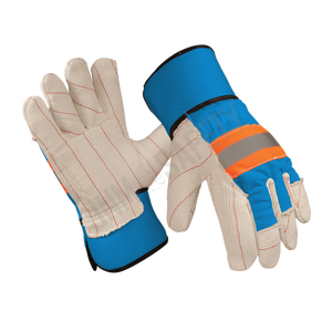 ถุงมือนิรภัยทำงานสำหรับผู้ชายถุงมือหนังลูกฟูกสำหรับทำงานทั่วไปและการป้องกัน - Product Image 6