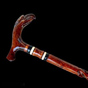ไม้เท้าแกะสลักพร้อมของขวัญหรืออุปกรณ์ช่วยเคลื่อนที่สำหรับผู้ชายและผู้หญิงทำจากไม้เดินด้วยมือ - Product Image 4