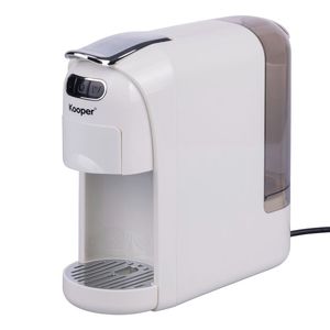 Macchina da Caffè Espresso Elettrica Semi-Automatica 3-in-1 Caffea Kooper per Capsule, Cialde e Caffè Macinato, con Scocca in Plastica Avorio e Spina EU - Product Image 1