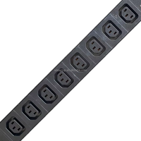 AV1P-STC112LA2 Basic Rack Mount PDU dengan Outlet IEC C13, Pemutus Sirkuit, dan Indikator Daya LED untuk Kabinet Server Pusat Data.