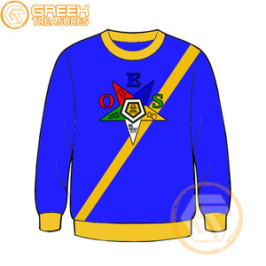 Orden personalizada de la estrella del Este Sudadera bordada de lana de algodón Suéter de alta calidad Ropa griega OES Sudaderas - Product Image 1