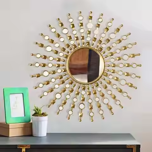 Espejo de pared de Metal de estilo moderno, forma personalizable para el hogar, sala de estar, pasillo de Hotel, uso decorativo colgante - Product Image 5