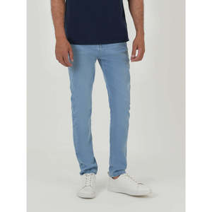 Jeans de Mezclilla de Algodón con Logotipo Personalizado, MOQ Bajo, Corte Ajustado Informal, Pierna Recta, Lavado, Cintura Media, para Todas las Temporadas - Product Image 1
