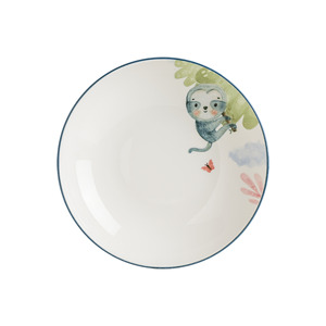 Plato Hondo de Porcelana para Servir Sopa, Diseño Bonito, 23 cm, 1000 cc - Product Image 1