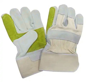 Guantes de trabajo de cuero dividido de cuero de vaca reforzado de alto rendimiento Guantes de aparejo de seguridad de cuero para industrias de construcción resistentes - Product Image 5