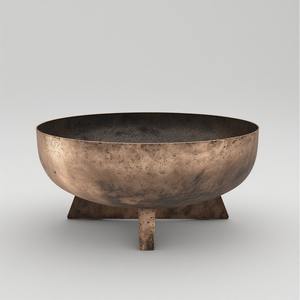 Elegant Modern Outdoor Metal <b>Firepit</b> with Powder Coated Finish Designed for Patios Balconies Gardens Stylish Look Clean Burning - Product Image 1