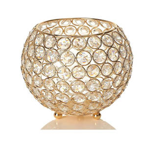 Faveurs de mariage fantaisie verre cristal décoration petit bougeoir bol en verre au prix de gros - Product Image 3