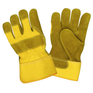 Gréeur canadien Gants de sécurité en cuir fendu très résistants Excellente durabilité pour la construction Jardinage Cuir de vache fendu - Product Image 6