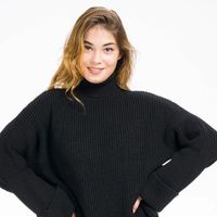 Pull col roulé épais en pure laine mérinos vierge pour femme Giorgia, style italien, motif vintage, tricot plat