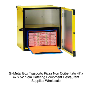 Gi-Metal <b>Box</b> Trasporto <b>Pizza</b> Non Coibentato 47 x 47 x 52 h cm Catering Equipment Restaurant Supplies Wholesale - Product Image 2