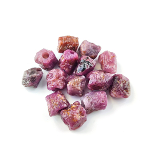 Piedra DE NACIMIENTO DE JULIO DE rubí perforado en el centro de 3mm en bruto Natural, piedra preciosa suelta de cristal de energía curativa para hacer joyas, abalorios de piedra natal - Product Image 1