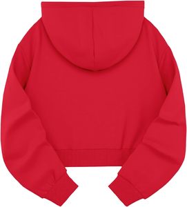 Los Angeles เสื้อครอปมีฮู้ดแขนยาวมีเชือกรูดด้านหน้ากราฟิกเสื้อกันหนาวแบบสวมหัวแขนยาวเสื้อ100% - Product Image 4