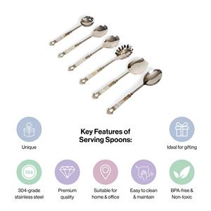 Ensemble de couverts écologiques de designer, vaisselle finition argentée pour les fêtes, les événements à domicile, l'utilisation dans les hôtels et les stations balnéaires, fabriqué à la main en Inde - Product Image 5