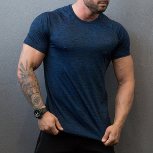 Camisetas deportivas de talla grande de alta calidad para hombre, camisetas deportivas de gimnasio de gran tamaño con músculos al por mayor, camisetas lisas con logotipo personalizado - Product Image 2