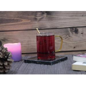 Posavasos de piedra de color negro al por mayor esteras y almohadillas de forma cuadrada para uso en comedor y cocina - Product Image 1