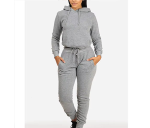 Chándal con capucha de algodón de nuevo diseño, ropa deportiva informal de manga larga, chándal de Color sólido de secado rápido - Product Image 1