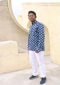 Camisa formal de estilo kurta para hombre indio hecha a mano con estampado Sanganeri de manga completa y estampado digital de brazo largo para ropa de fiesta - Product Image 2