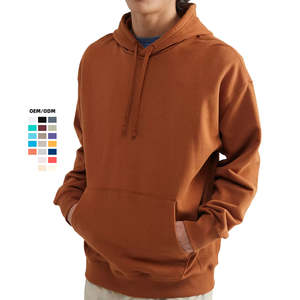 Sudadera con capucha de gran tamaño teñida Lisa bordada con logotipo personalizado, ropa de calle transpirable ecológica de lana de algodón unisex, diseño de moda - Product Image 1