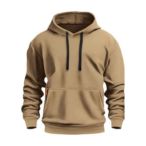 Sweat-shirt en coton surdimensionné en polaire épaisse pour hommes, tenue de rue chaude pour l'hiver avec logo personnalisé, style sweat à capuche - Product Image 1